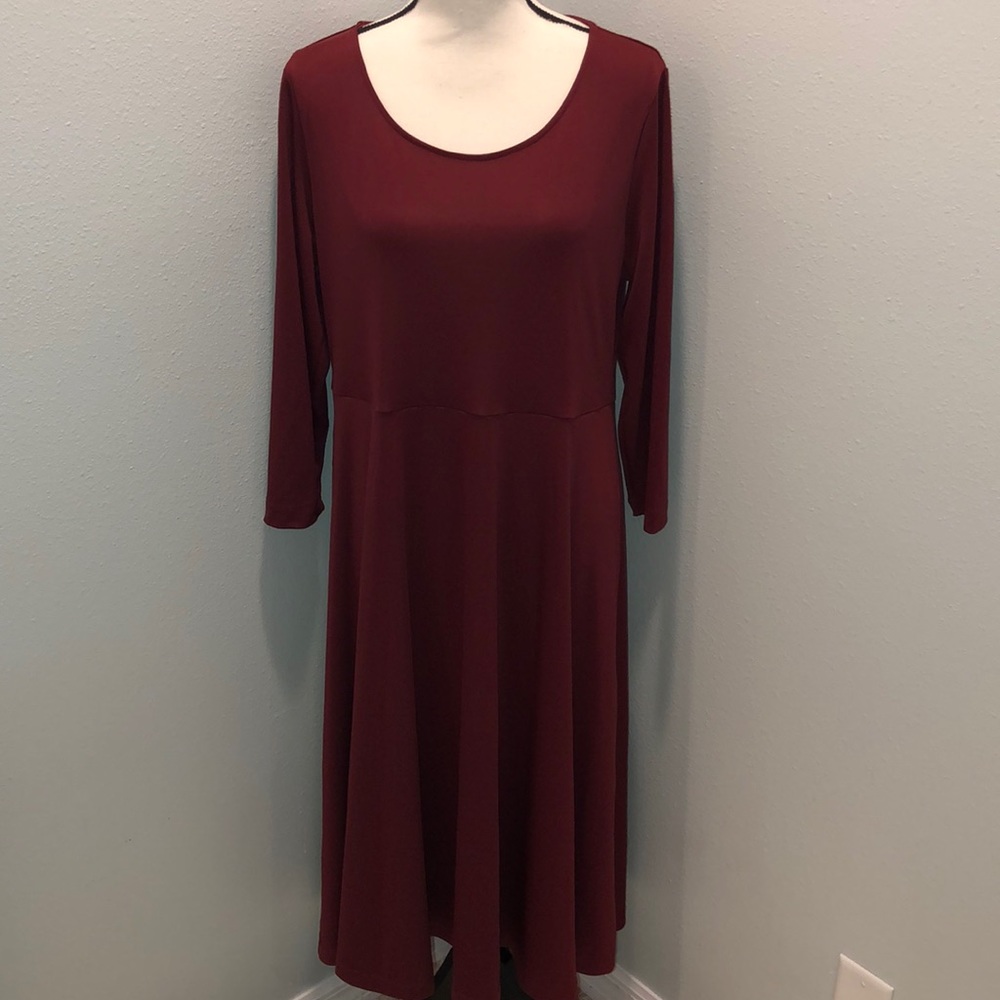 NWOT Lands end Burgundy dress L